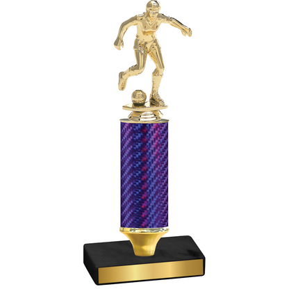 Value Purple Carbon Fiber Soccer Trophy