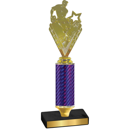 Value Purple Carbon Fiber Rugby Trophy