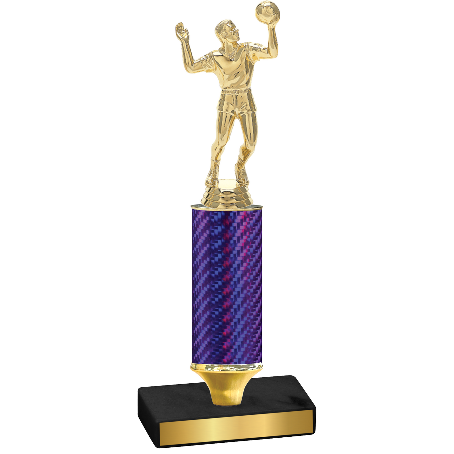 Value Purple Carbon Fiber Volleyball Trophy