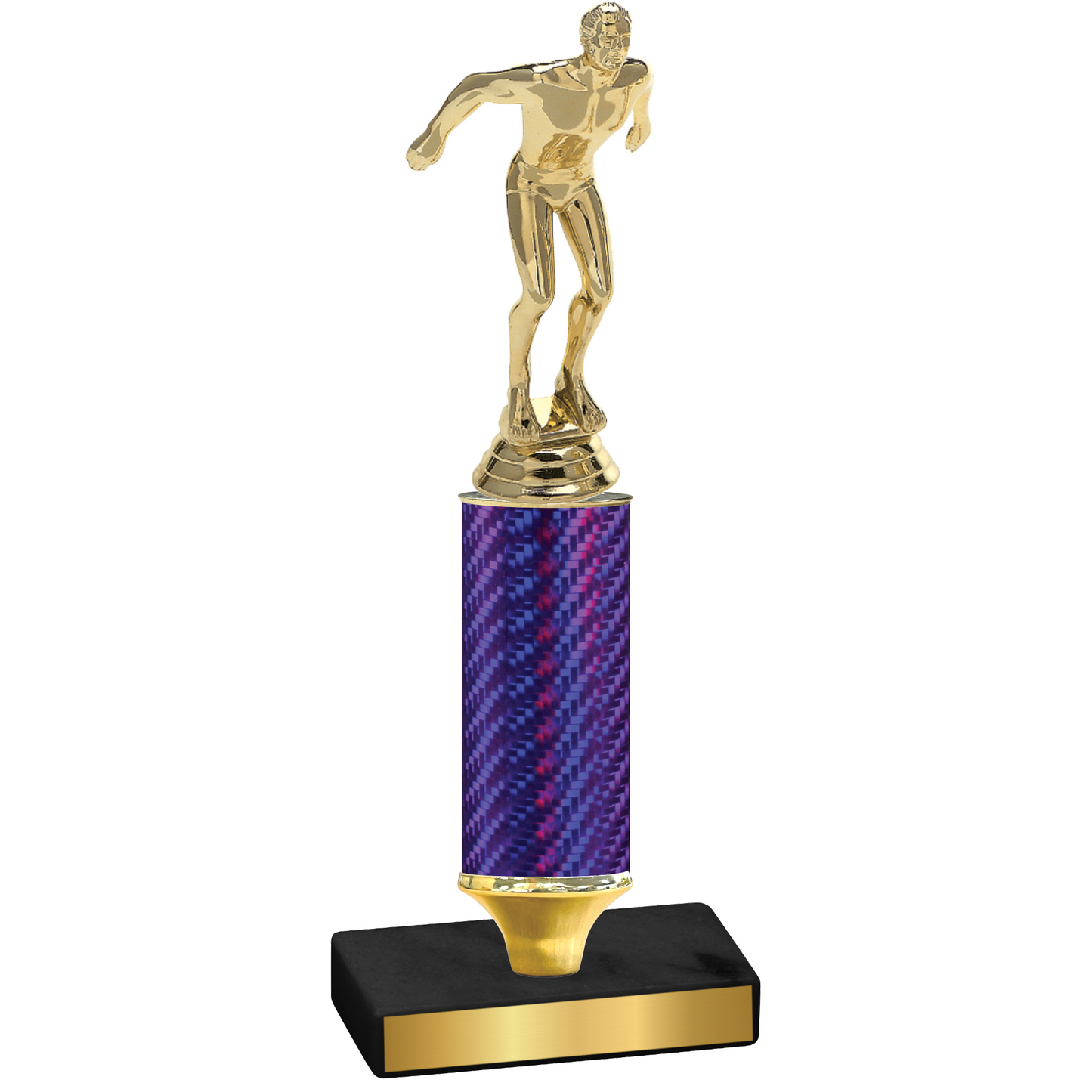 Value Purple Carbon Fiber Swimming Trophy