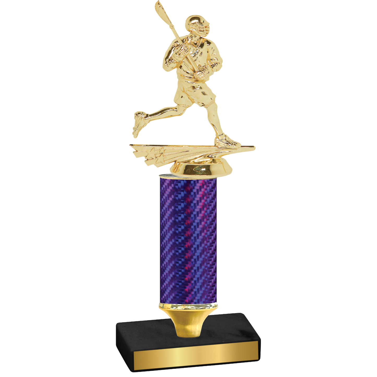 Value Purple Carbon Fiber Lacrosse Trophy