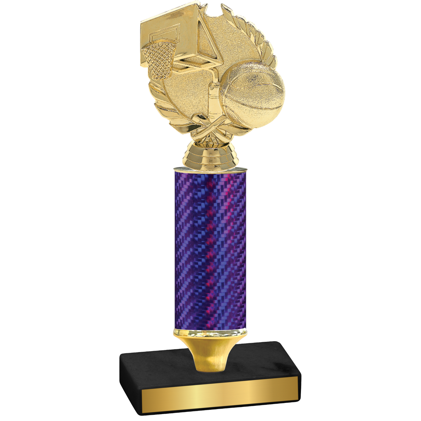 Value Purple Carbon Fiber Basketball Trophy