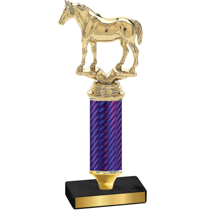 Value Purple Carbon Fiber Horses Trophy