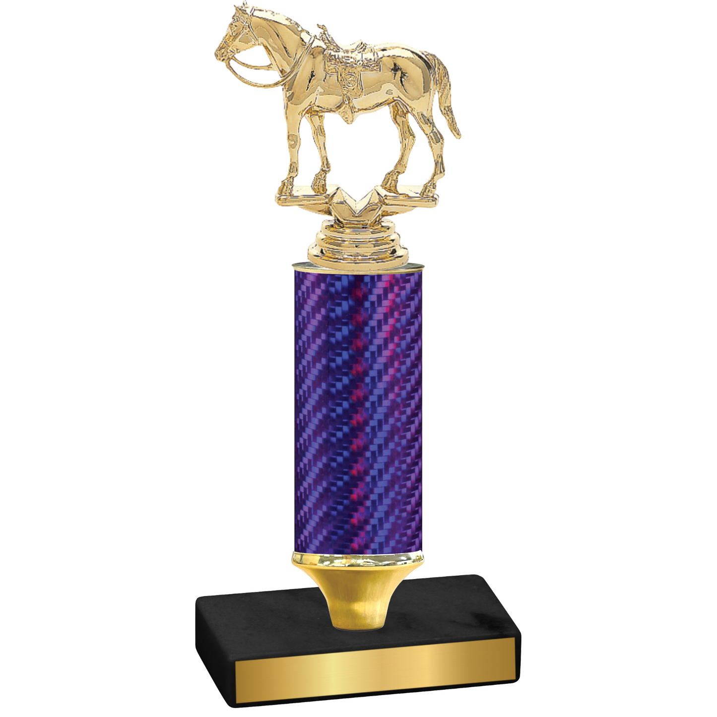 Value Purple Carbon Fiber Horses Trophy