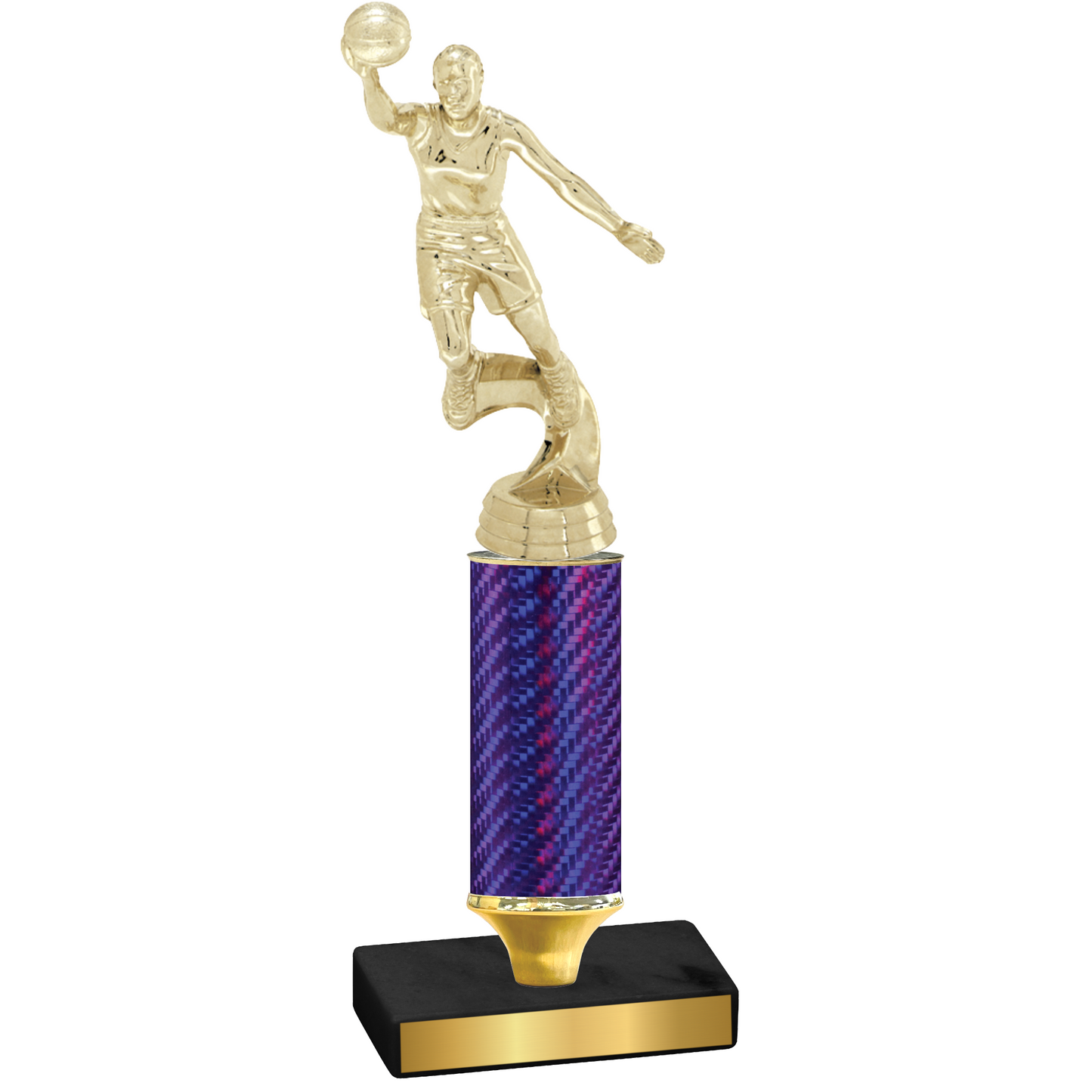 Value Purple Carbon Fiber Basketball Trophy