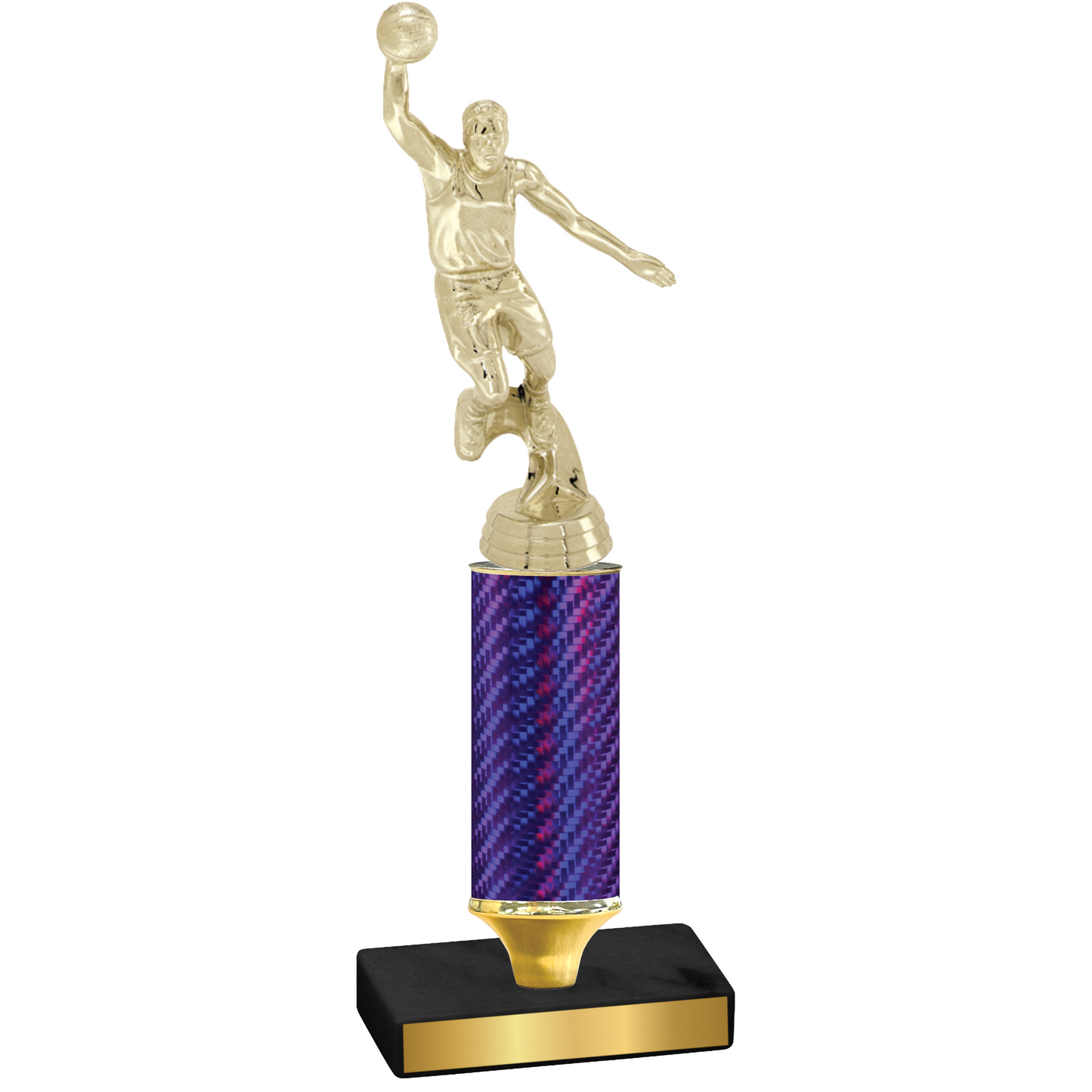 Value Purple Carbon Fiber Basketball Trophy