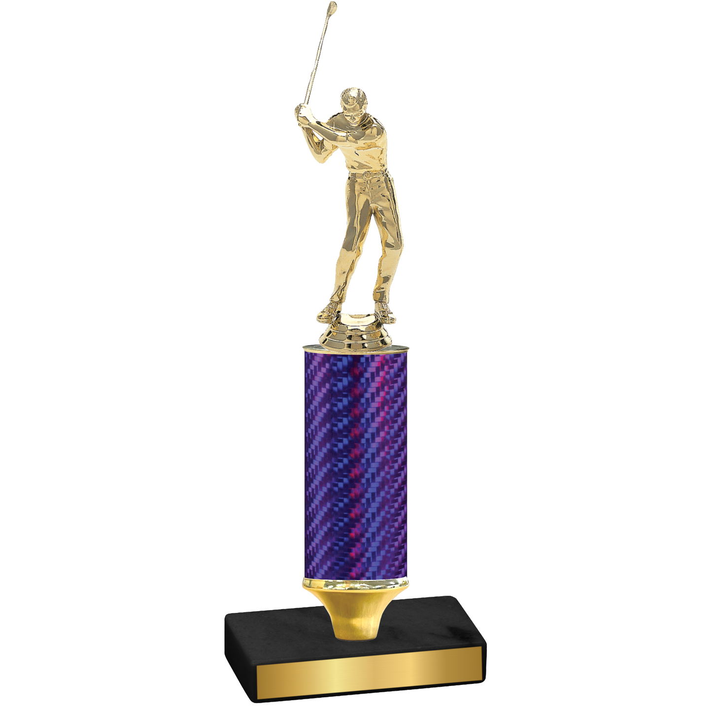 Value Purple Carbon Fiber Golf Trophy