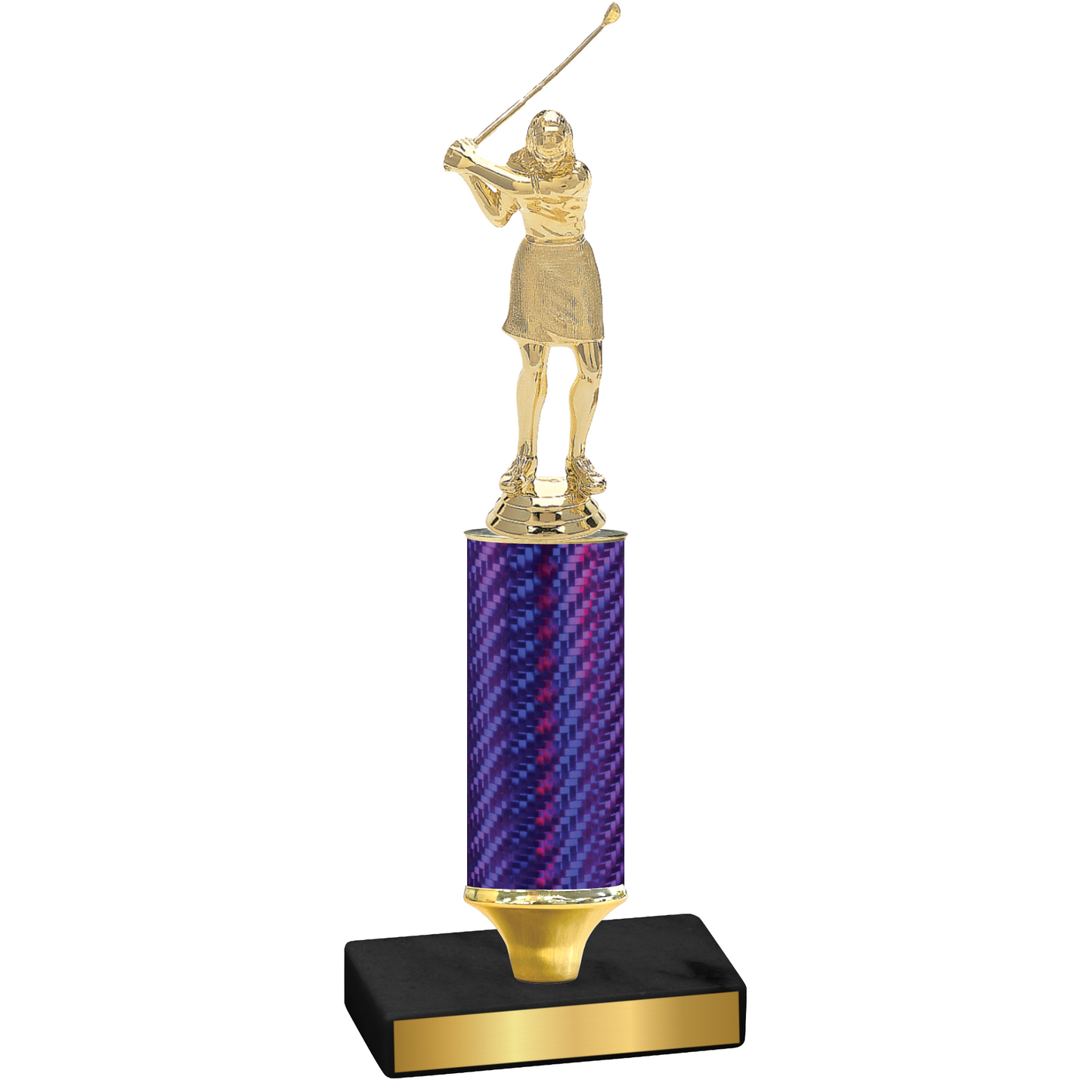 Value Purple Carbon Fiber Golf Trophy