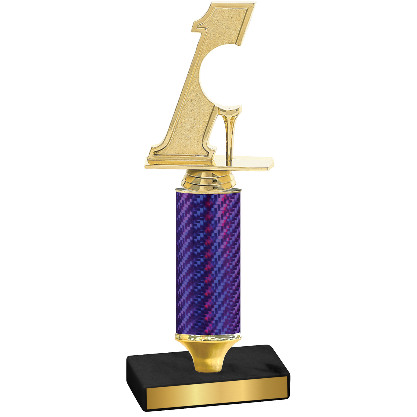 Value Purple Carbon Fiber Golf Trophy