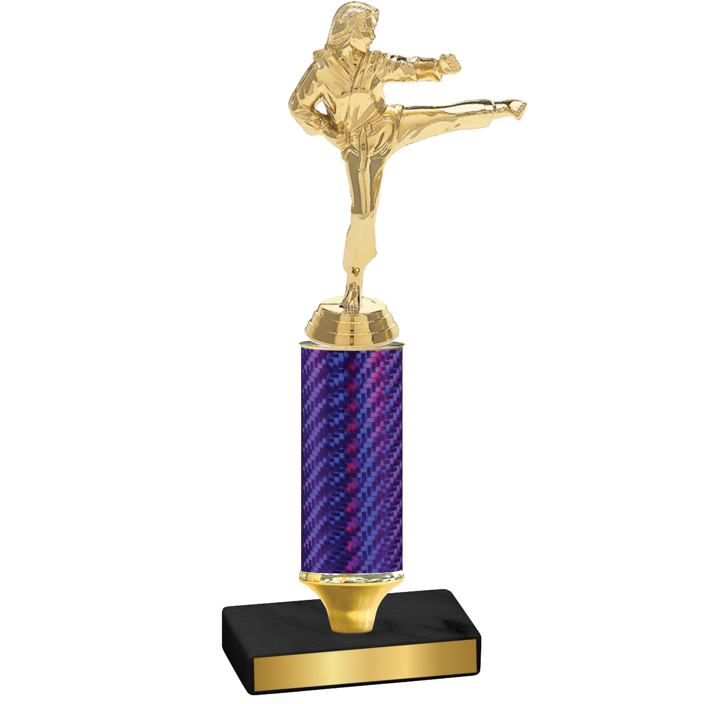 Value Purple Carbon Fiber Karate Trophy