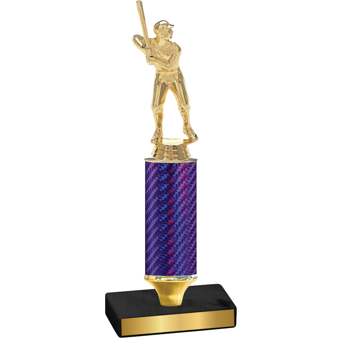 Value Purple Carbon Fiber Baseball Trophy