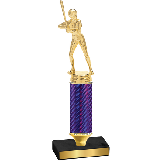 Value Purple Carbon Fiber Softball Trophy