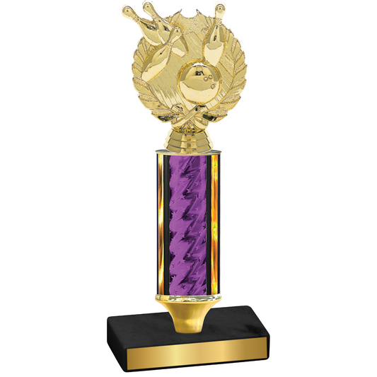 Value Purple Glacier Bowling Trophy