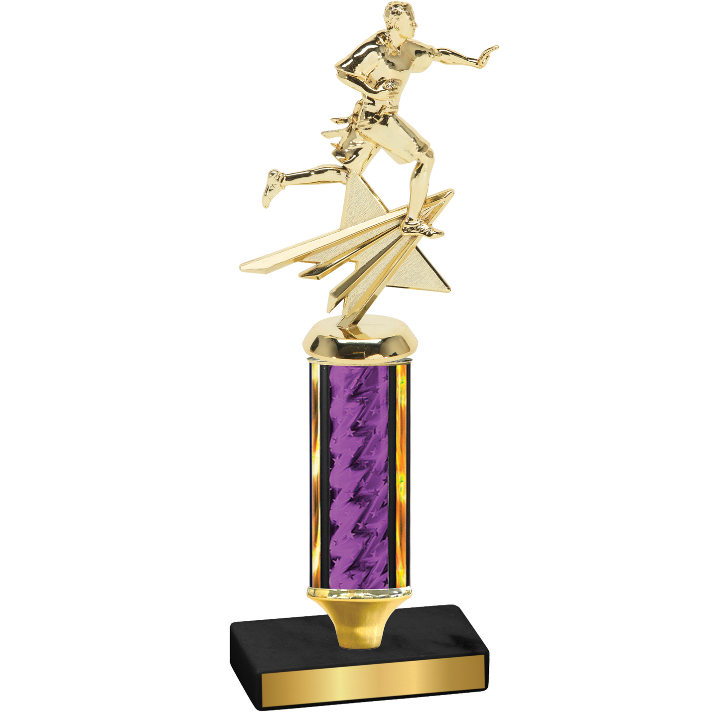 Value Purple Glacier Flag Football Trophy