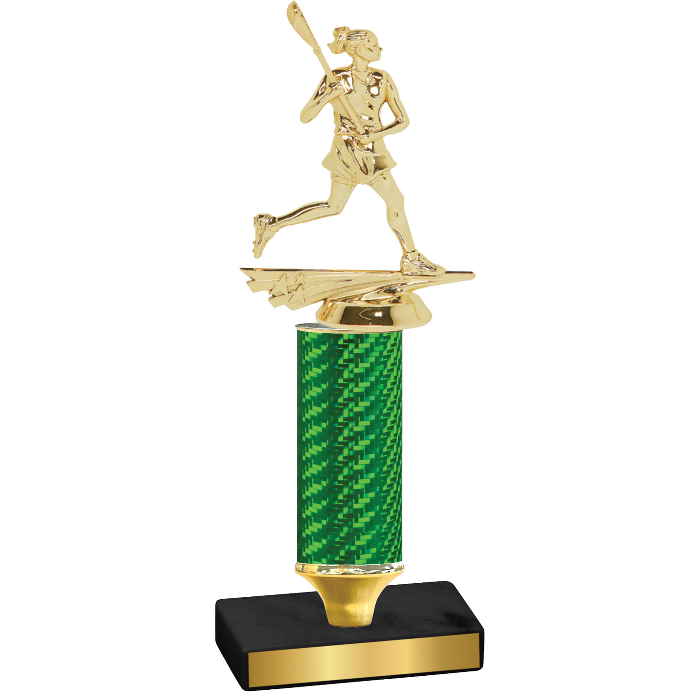 Value Green Carbon Fiber Lacrosse Trophy