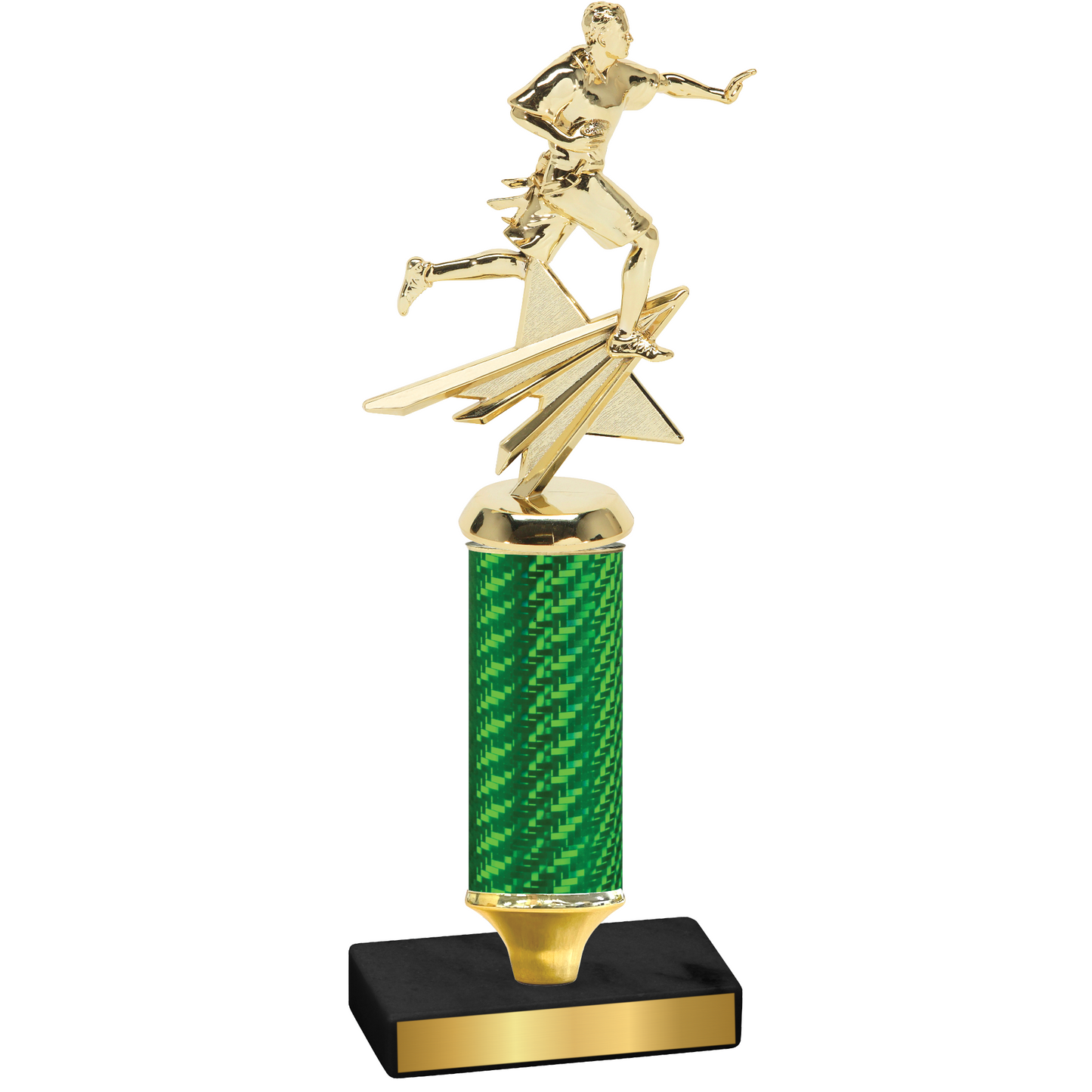 Value Green Carbon Fiber Flag Football Trophy