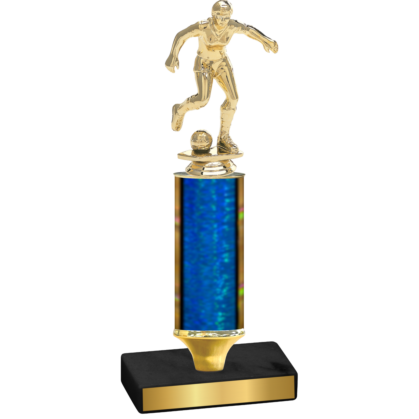 Value Blue Glacier Soccer Trophy