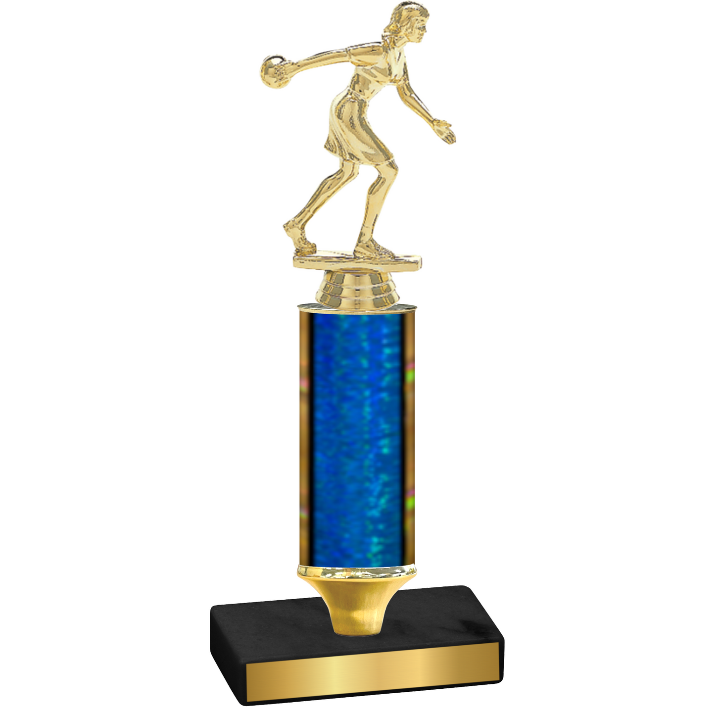 Value Blue Glacier Bowling Trophy