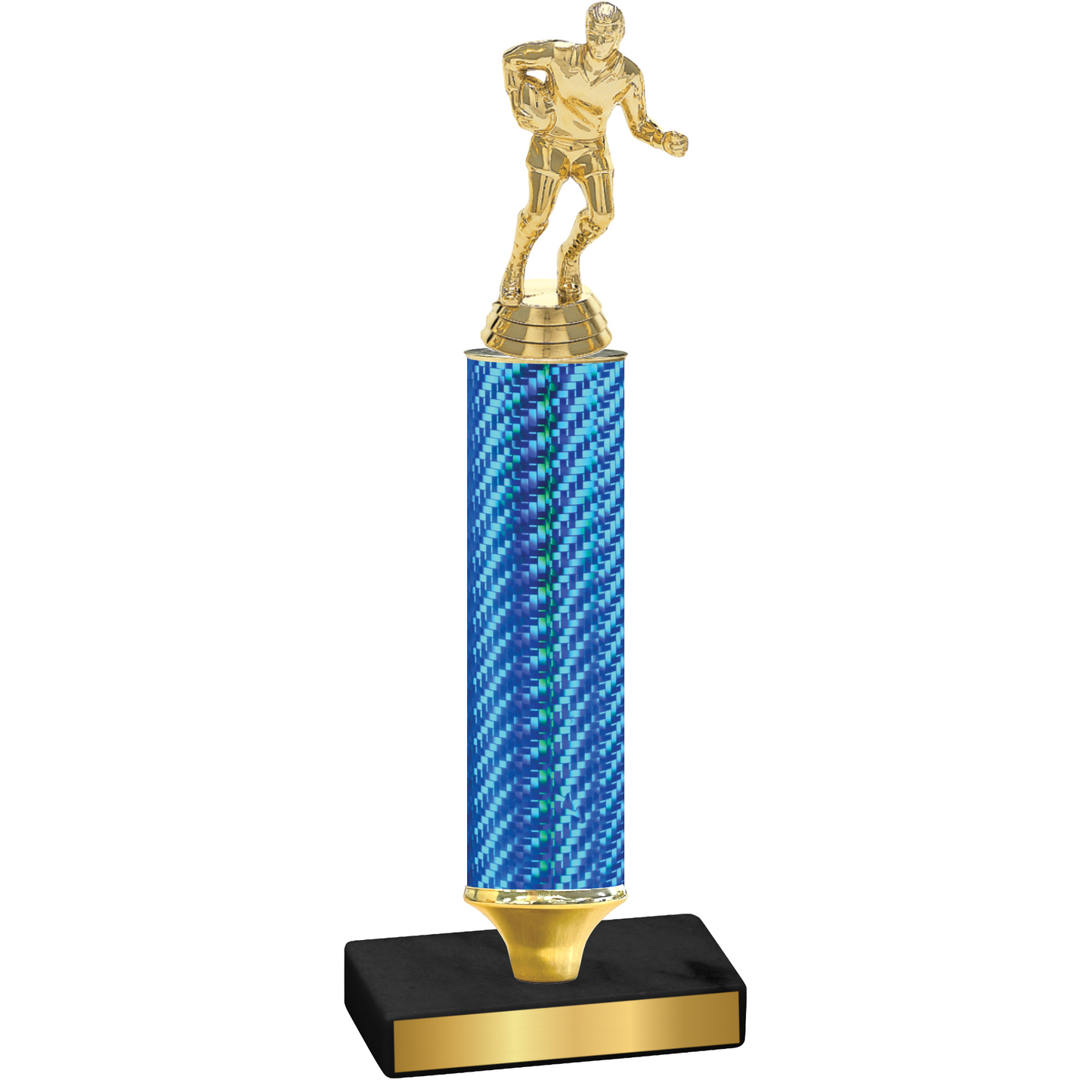 Value Blue Carbon Fiber Rugby Trophy