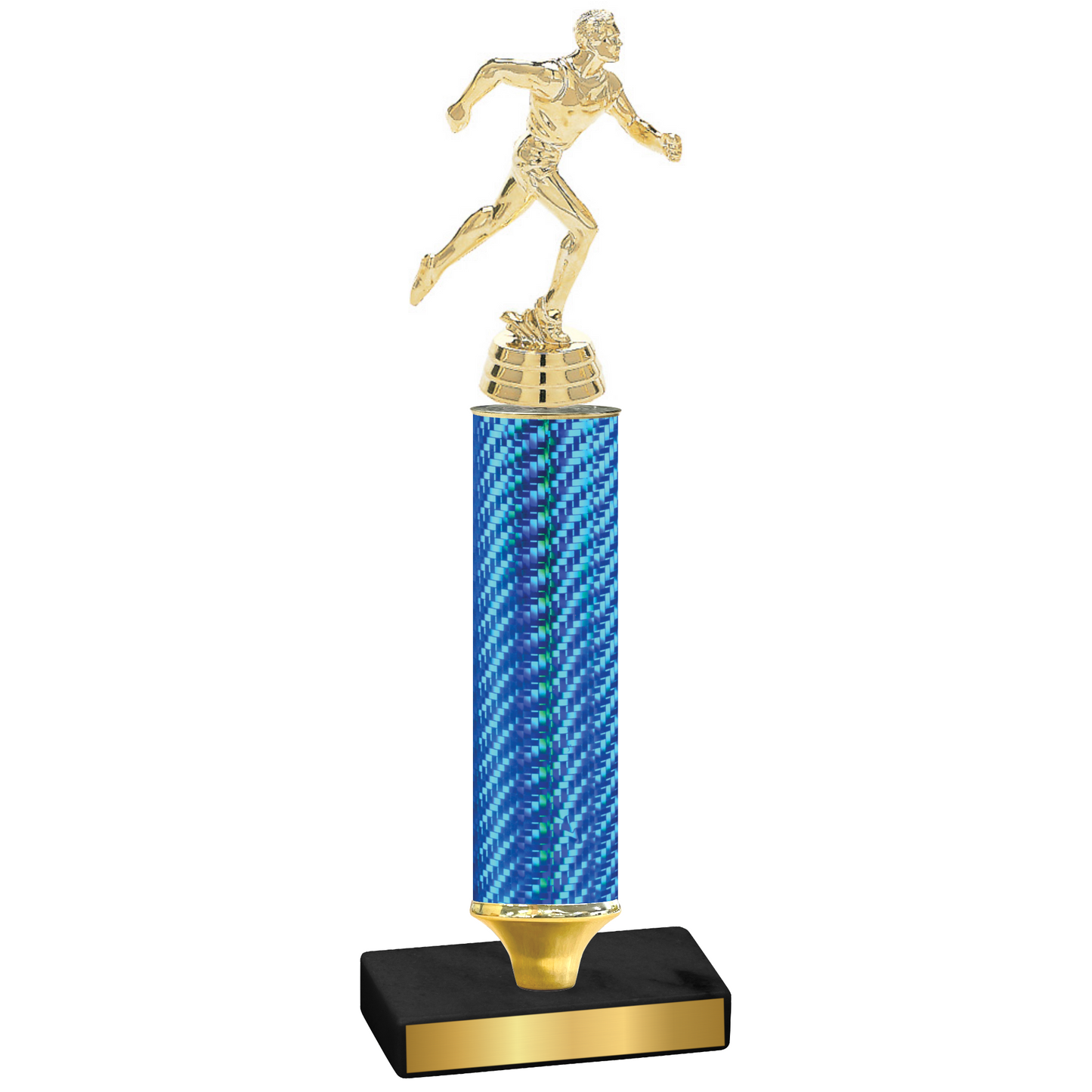 Value Blue Carbon Fiber Running Trophy