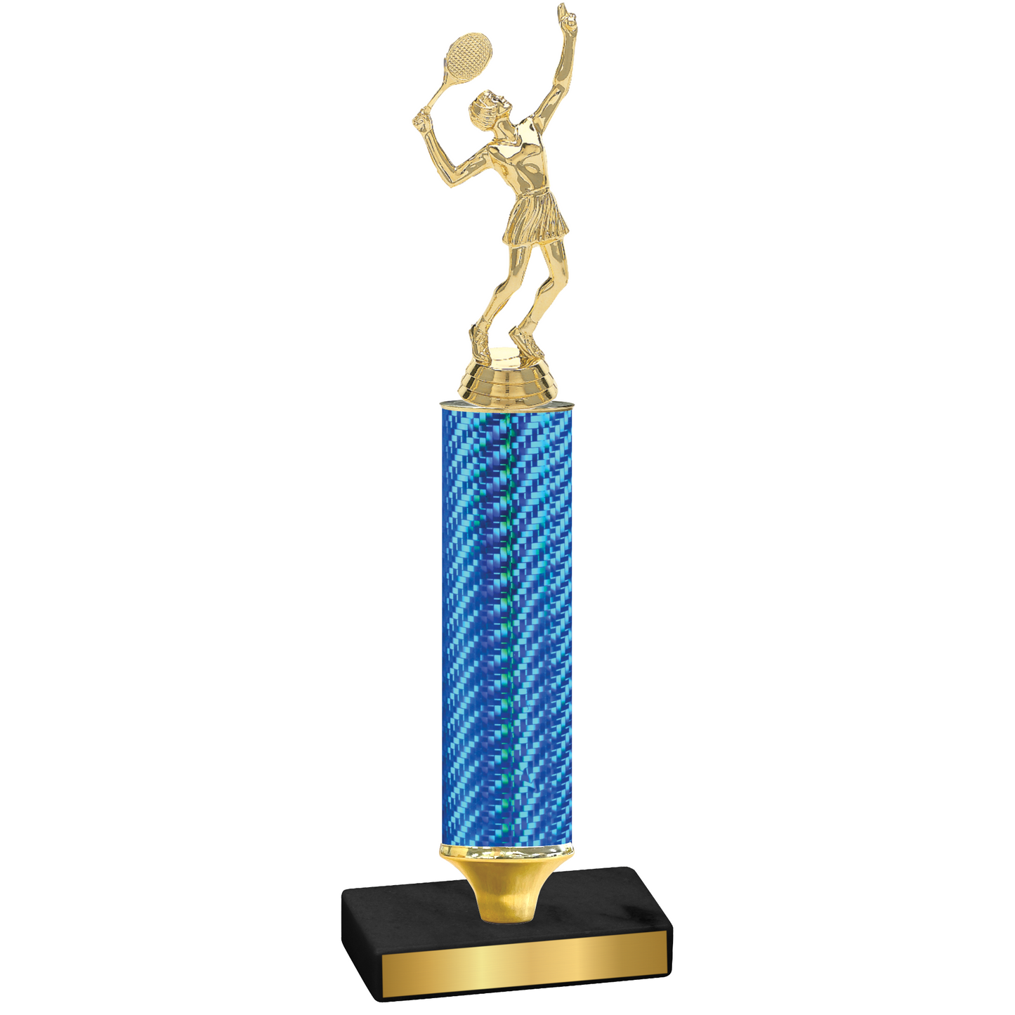 Value Blue Carbon Fiber Tennis Trophy