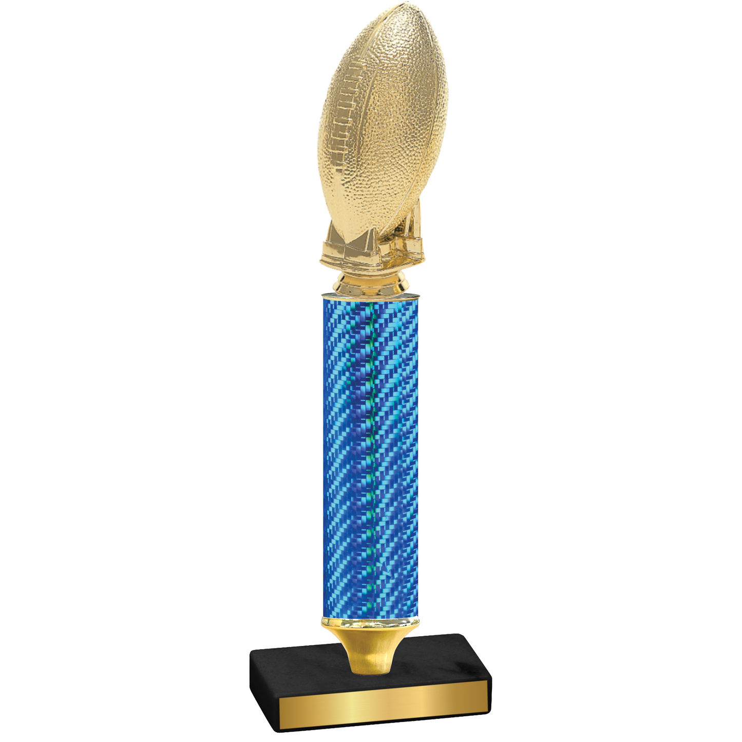 Value Blue Carbon Fiber Football Trophy