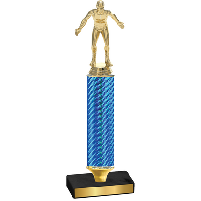 Value Blue Carbon Fiber Wrestling Trophy