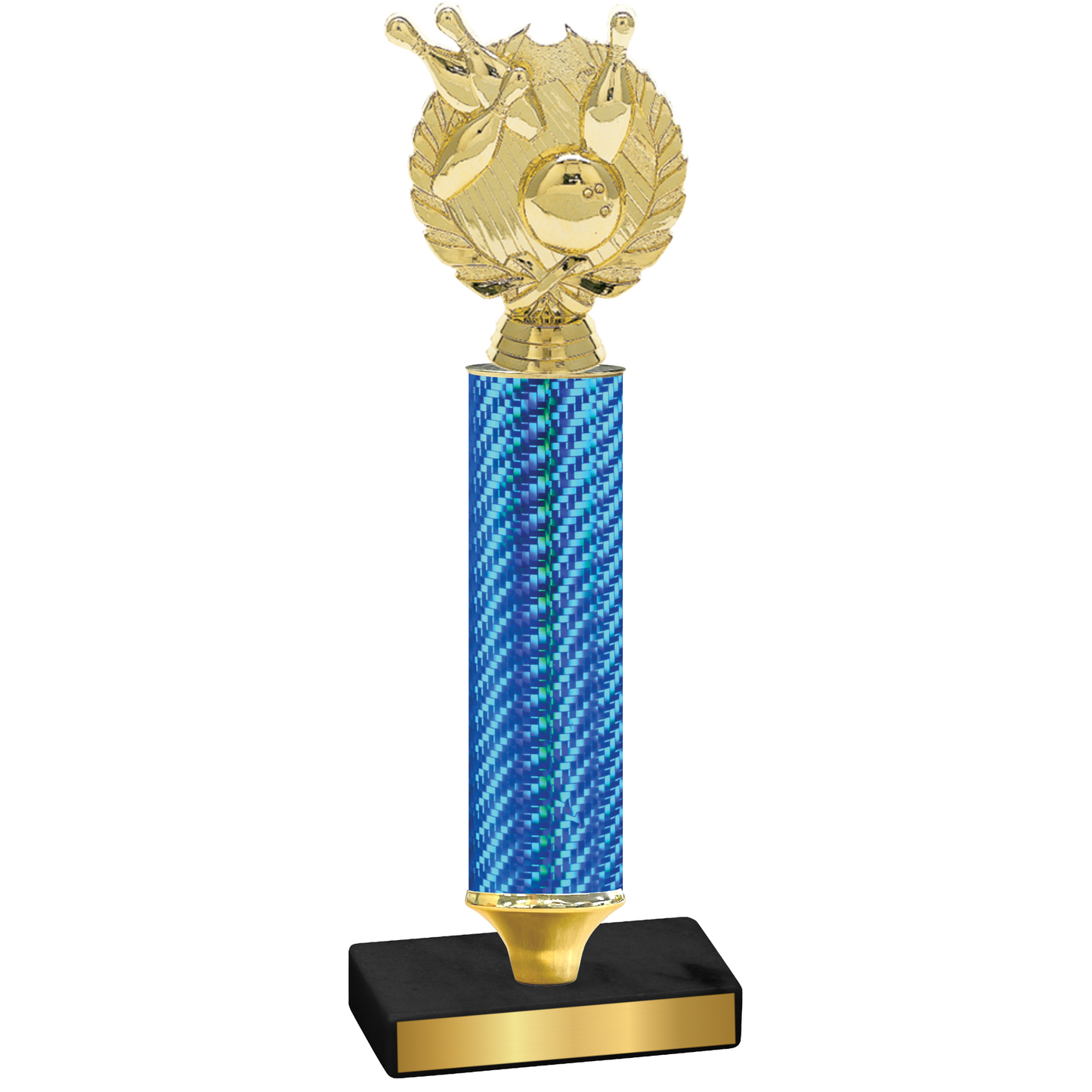 Value Blue Carbon Fiber Bowling Trophy