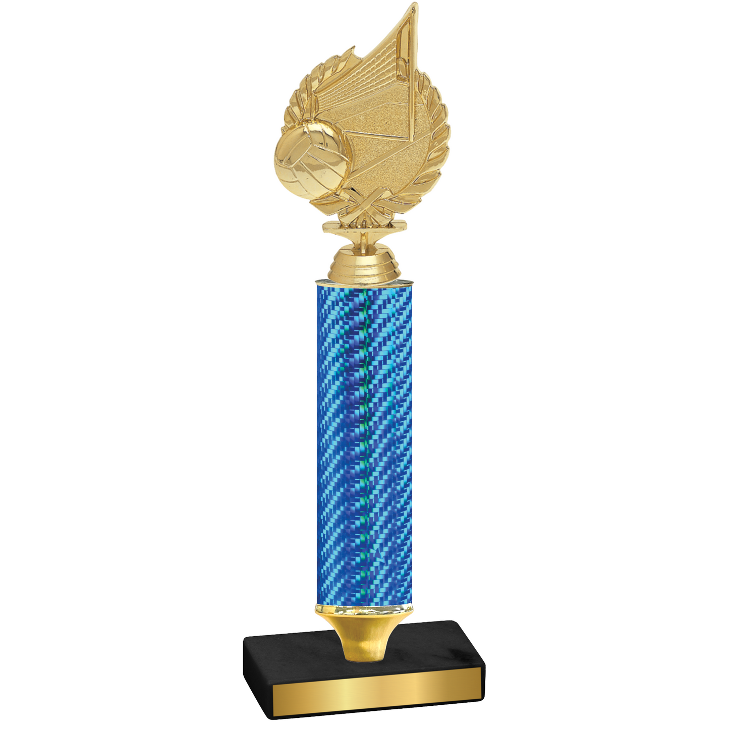 Value Blue Carbon Fiber Volleyball Trophy