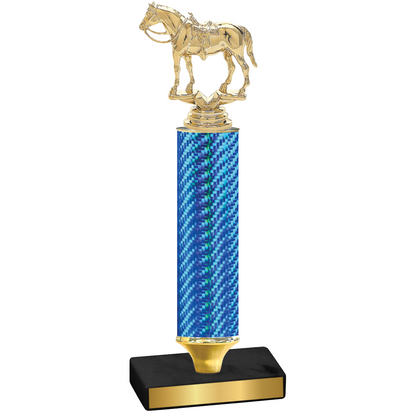 Value Blue Carbon Fiber Horses Trophy