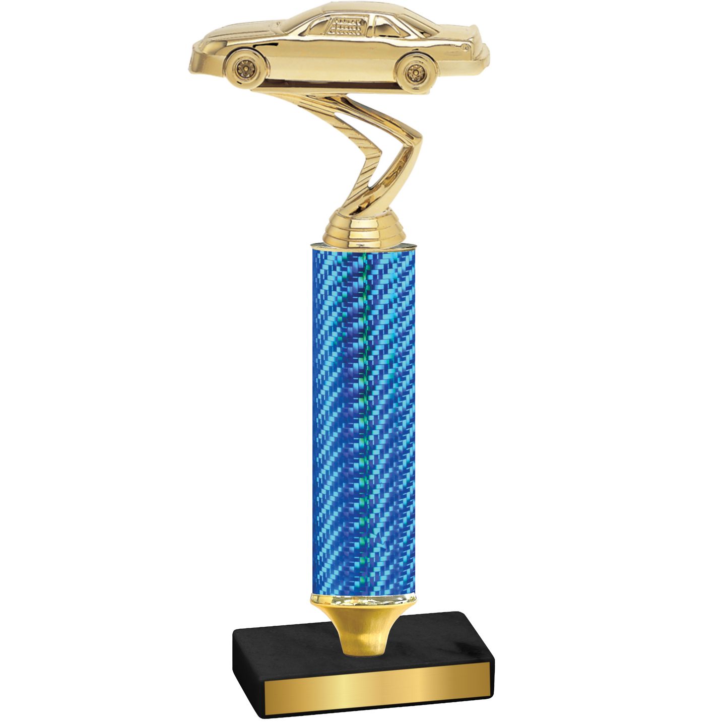 Value Blue Carbon Fiber Cars Trophy