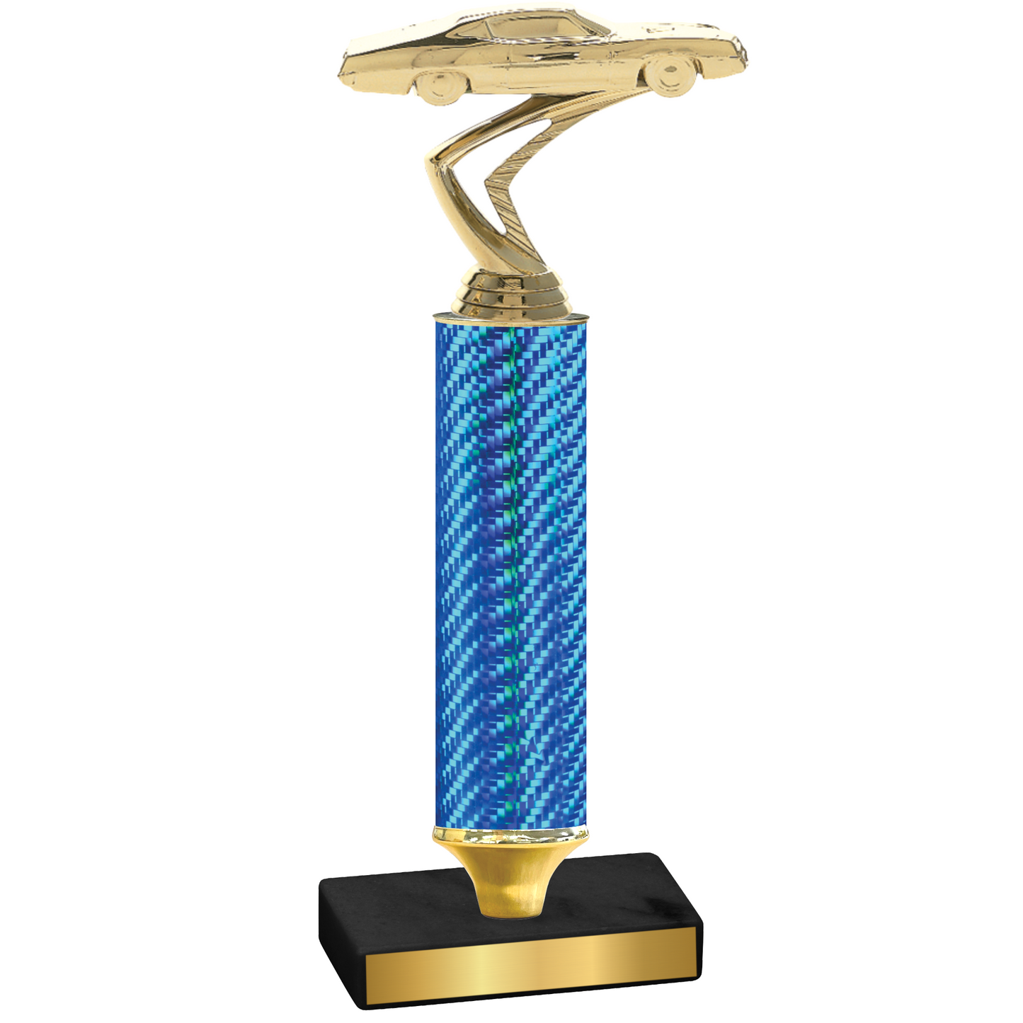 Value Blue Carbon Fiber Cars Trophy