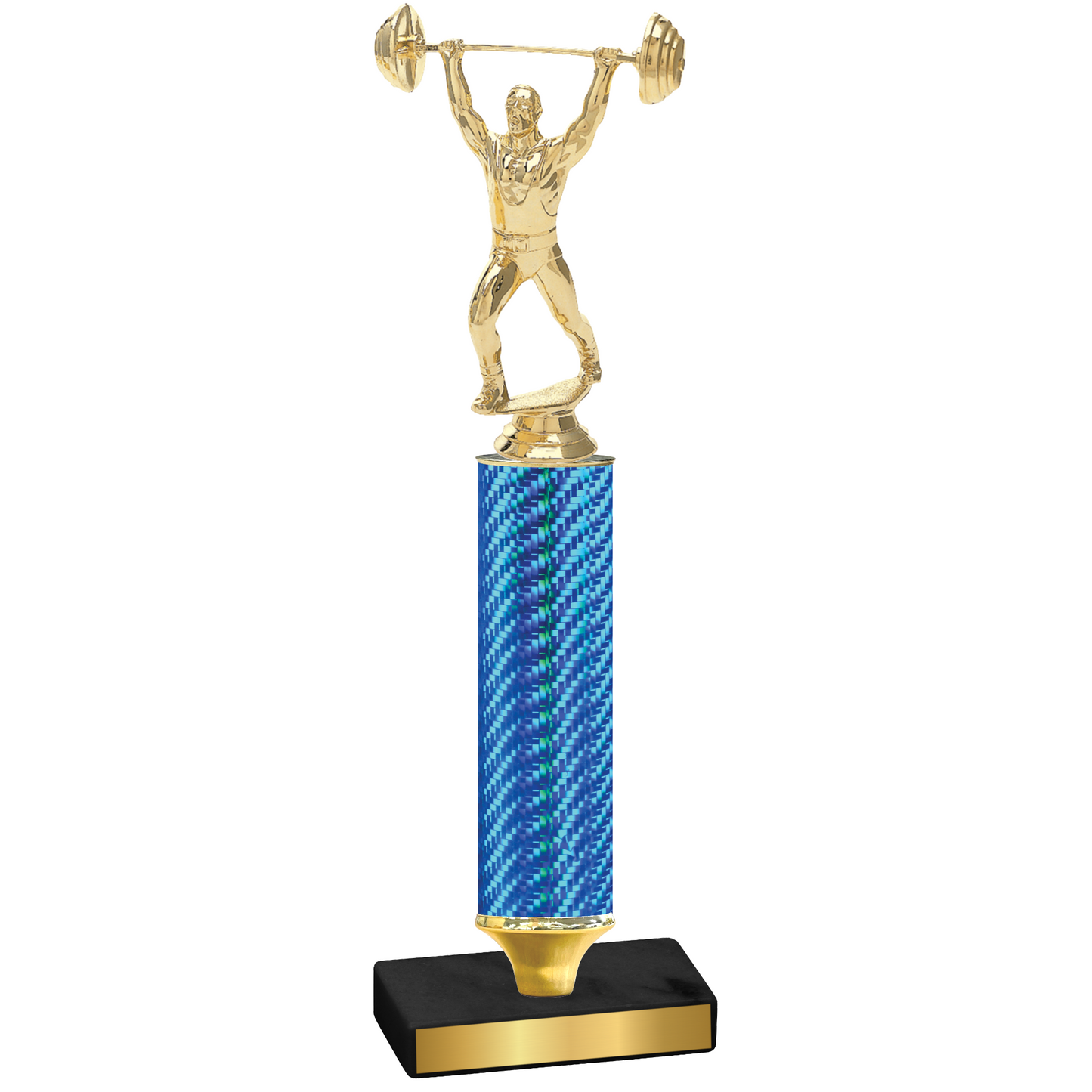 Value Blue Carbon Fiber Weights Trophy