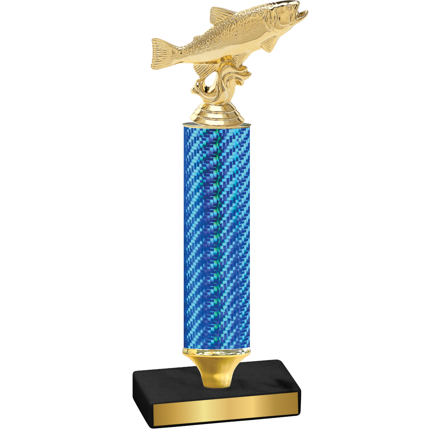 Value Blue Carbon Fiber Fishing Trophy