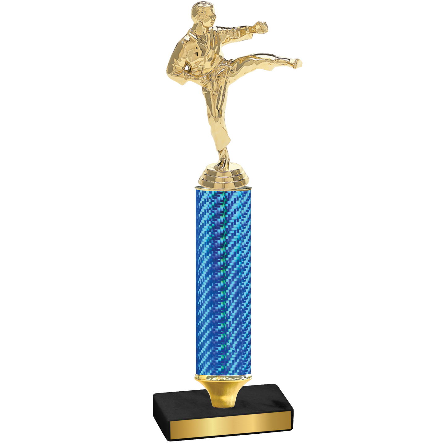 Value Blue Carbon Fiber Karate Trophy