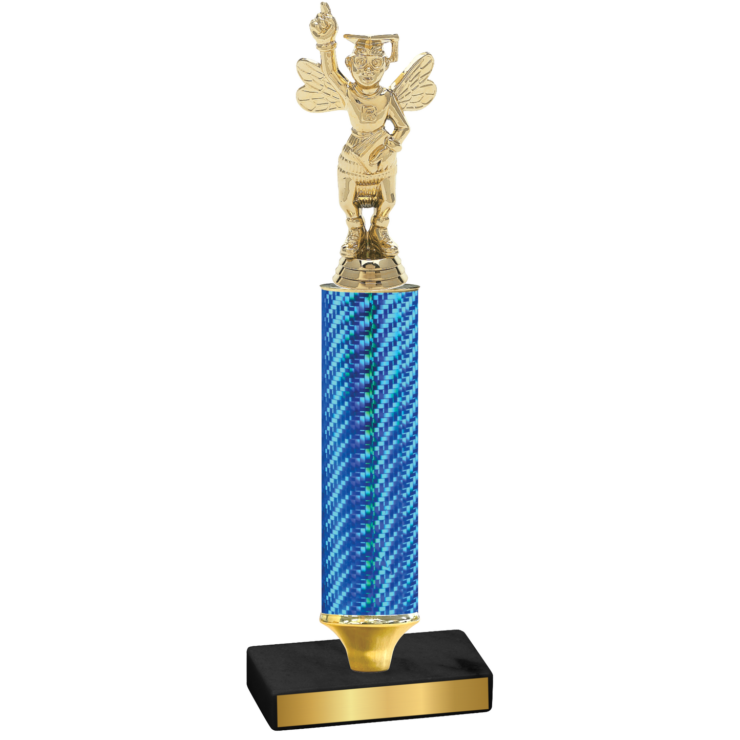 Value Blue Carbon Fiber Academics Trophy