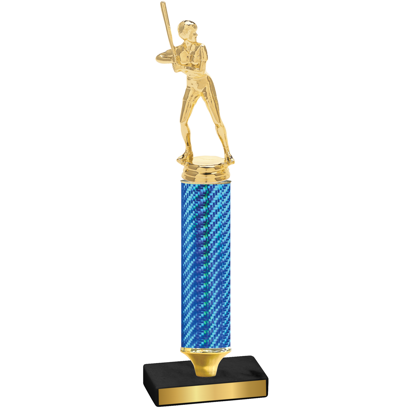 Value Blue Carbon Fiber Softball Trophy