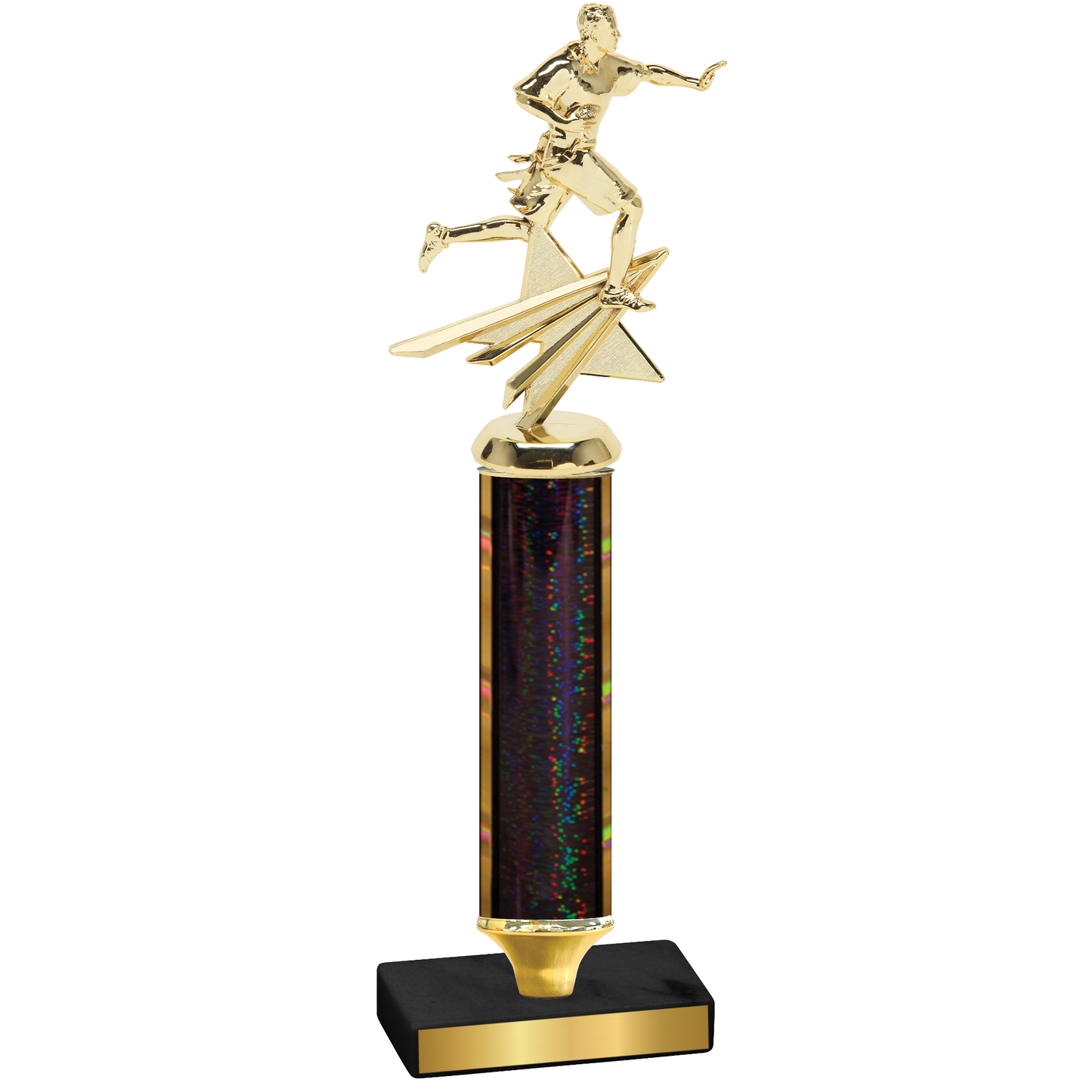 Value Black Glacier Flag Football Trophy