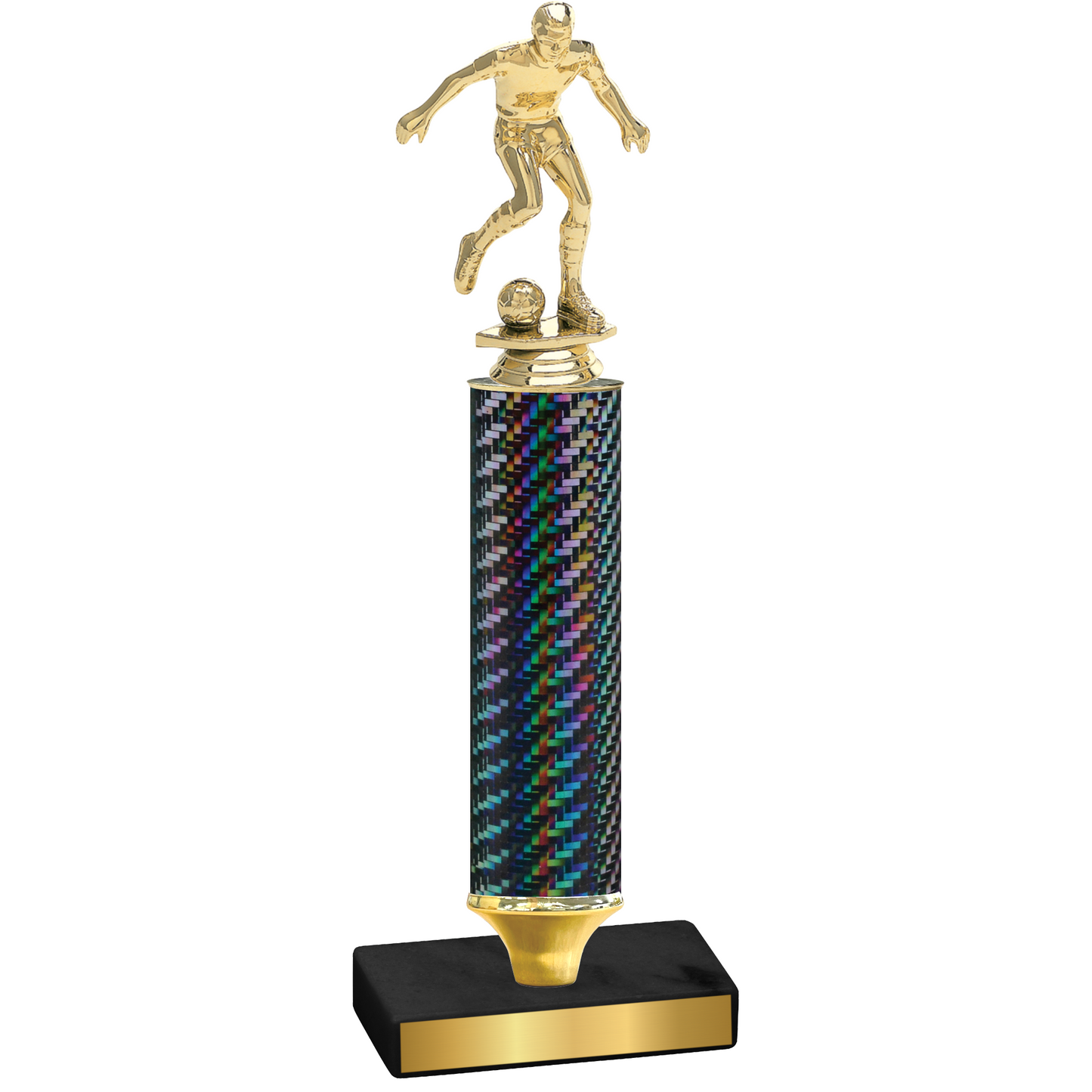 Value Black Carbon Fiber Soccer Trophy