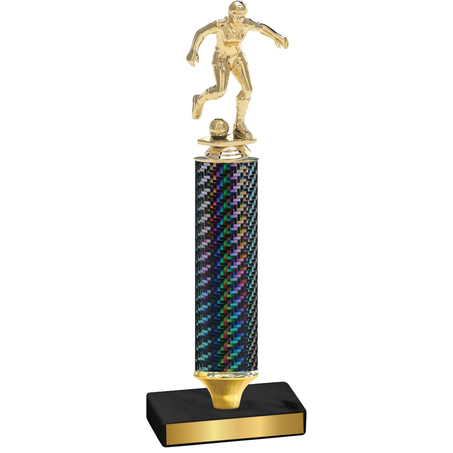 Value Black Carbon Fiber Soccer Trophy