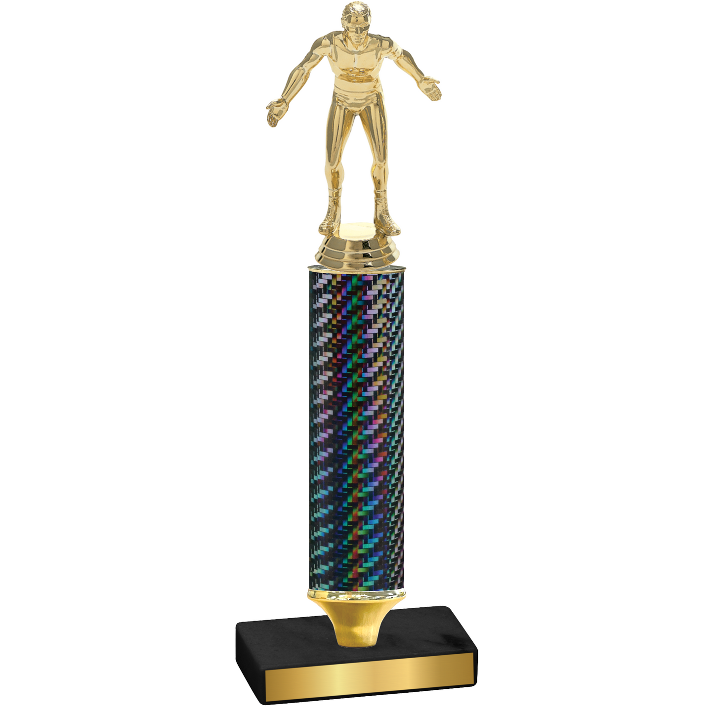 Value Black Carbon Fiber Wrestling Trophy