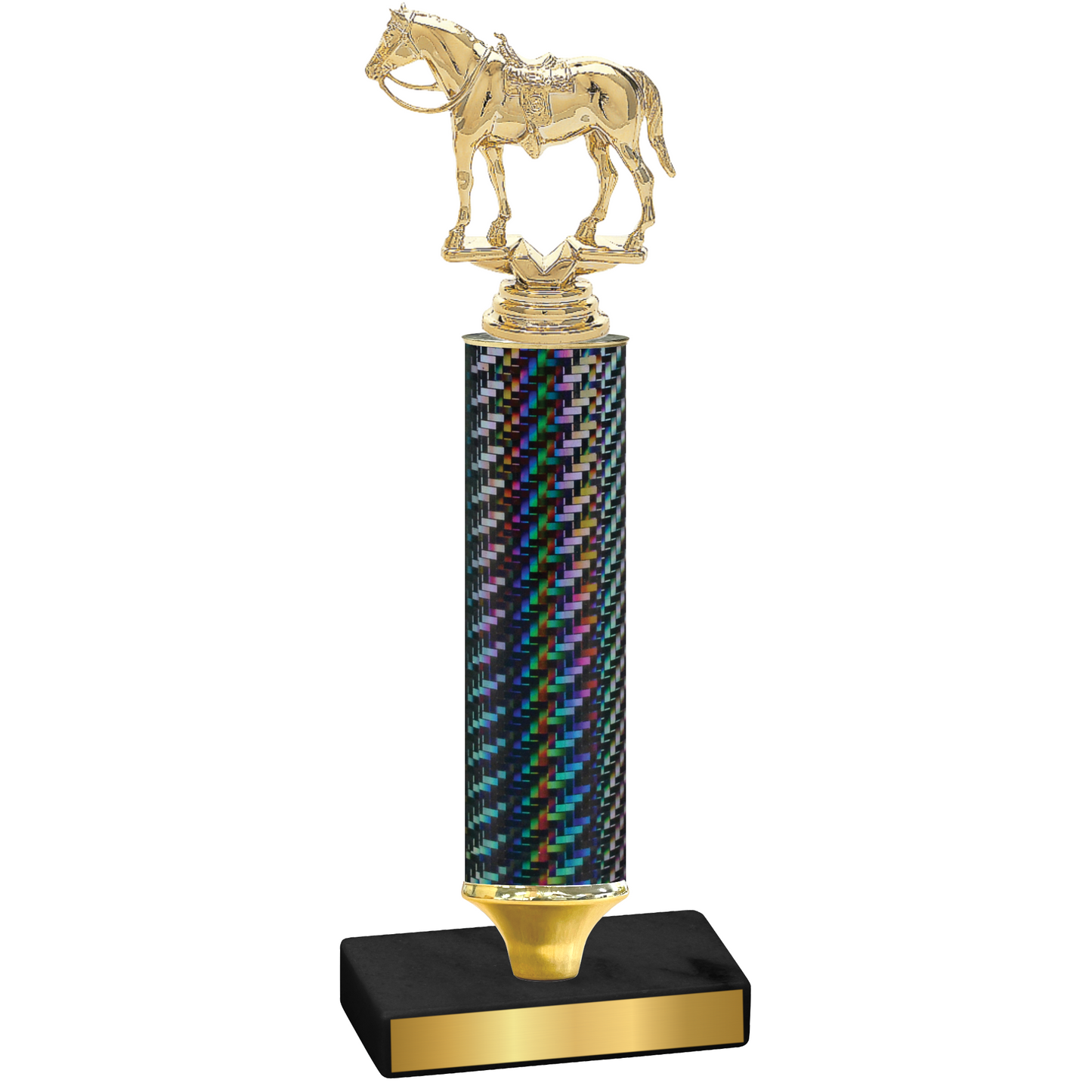 Value Black Carbon Fiber Horses Trophy