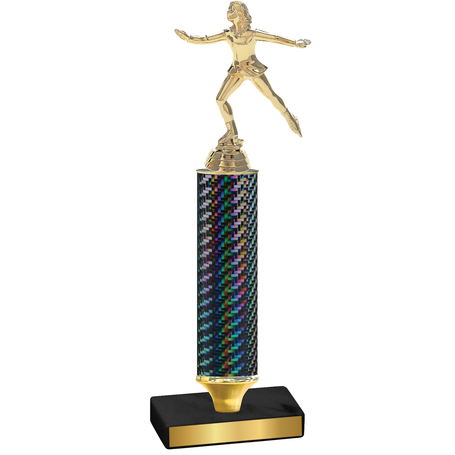 Value Black Carbon Fiber Skater Trophy