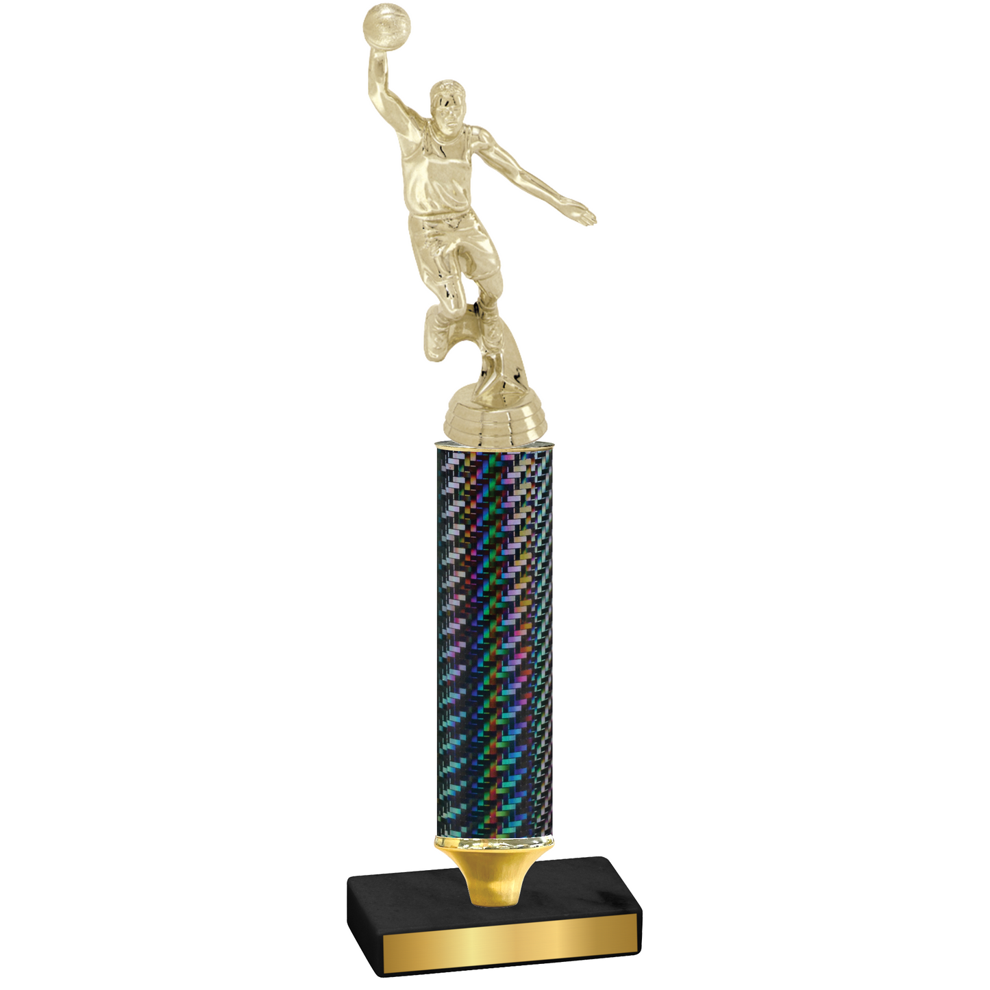 Value Black Carbon Fiber Basketball Trophy