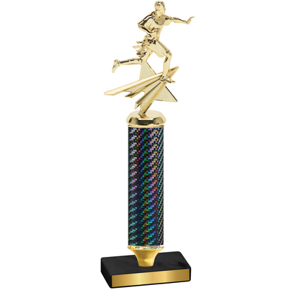 Value Black Carbon Fiber Flag Football Trophy