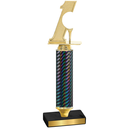 Value Black Carbon Fiber Golf Trophy