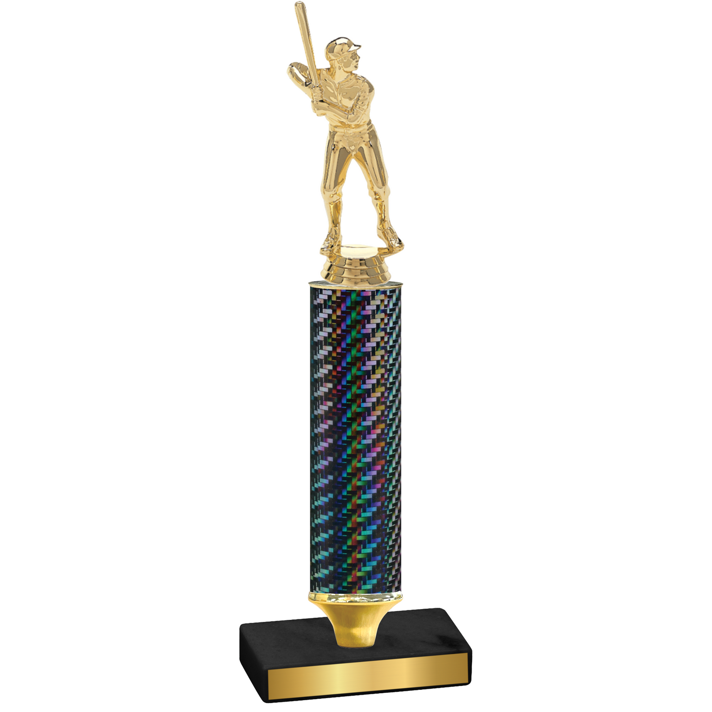 Value Black Carbon Fiber Baseball Trophy