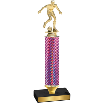 Value Pink Carbon Fiber Soccer Trophy