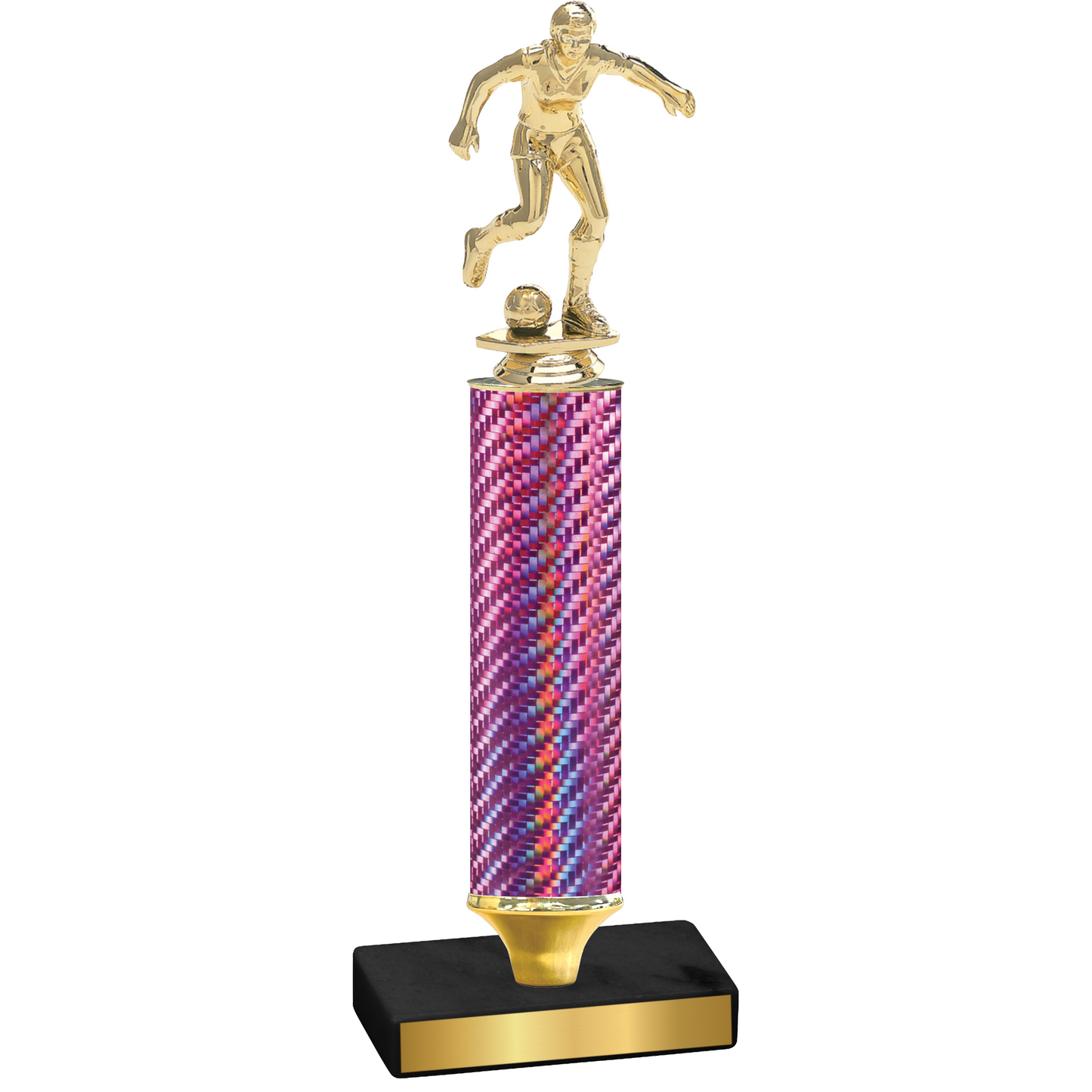 Value Pink Carbon Fiber Soccer Trophy