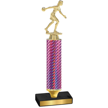 Value Pink Carbon Fiber Bowling Trophy